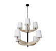 Lucca Studio Bancroft Oak and Brass Chandelier 73462