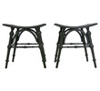 French Black Lacquer and Rattan Benches 17713