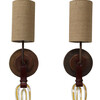 Pair of Limited Edition Vintage Italian Glass Element Sconces 22549