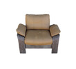 Pair Leather and Bent Wood Arm Chairs 24067