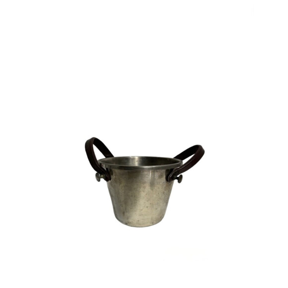 Vintage Silver plate and Leather Wine Bucket 73467