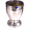 Large Silver Plate Vase With Lapis Cabochons 31829