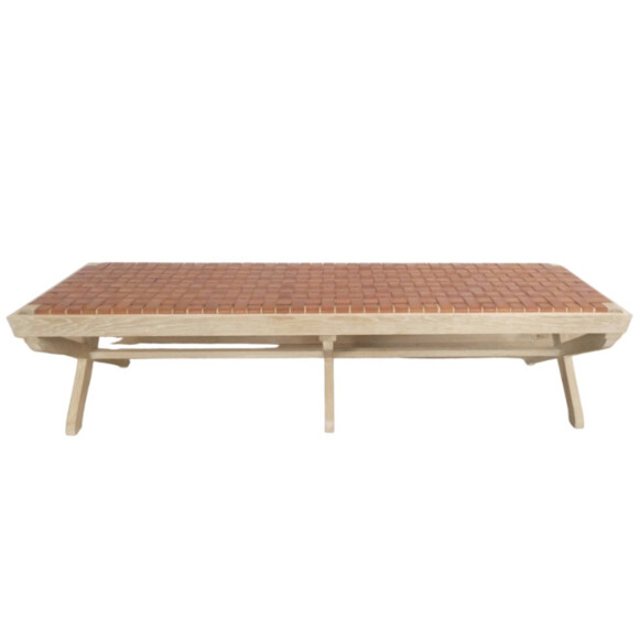 Lucca Studio Sadie Bench (Brown Leather) 71454