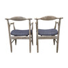 Set of (8) Guillerme & Chambron Oak Dining Chairs 30162