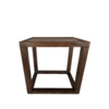 Lucca Studio Capro Walnut and Vintage Leather Top Side Table 69028