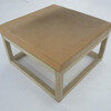 Limited Edition Vintage Tan Leather and Oak Ottoman 10604