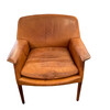 Danish Makers Ejner Larsen & Aksel Madden Leather Arm Chair 78157