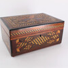 Antique Folk Art  Inlaid Wood Box 62506