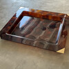 French Faux Tortoise Lucite Tray 73120