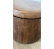 Lucca Studio Douglas Oak and Leather Top Ottoman/Stool 74298