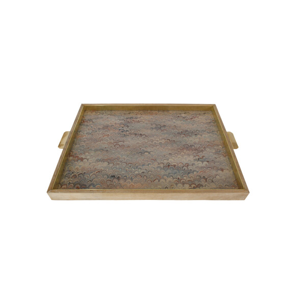 Limited Edition Oak and Marbleized Paper Tray 22119