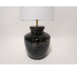 Vintage Central Asia Black Pottery Lamp 66929