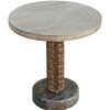 Limited Edition Side Table with Rattan Element and Walnut Top 26341