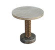 Limited Edition Side Table with Rattan Element and Walnut Top 26341