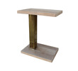 Lucca Studio Hailey Oak and Brass Side Table 25659