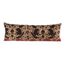 Large Vintage Indonesian Print Textile Lumbar Pillow 25922