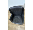 Pristine Danish 1940's Black Leather Chair 74140