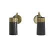 Pair Black and Gold Sconces 10931