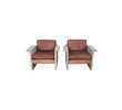 Pair Limited Edition Vintage Danish Leather Arm Chairs 32689