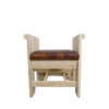 Limited Edition Oak Bench with Vintage Moroccan Leather Seat 72275