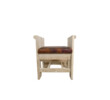 Limited Edition Oak Bench with Vintage Moroccan Leather Seat 72275