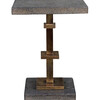 Limited Edition Cerused Oak And Bronze Side Table 25559