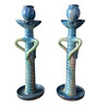 Unique Studio Pottery Candlesticks 78089