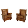 Pair of French Leather Arm Chairs 61943
