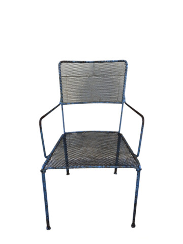 Unique French Mid Century Iron Chair 62628