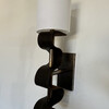 Pair of Lucca Studio Currier Sconces in Bronze and Leather 73549