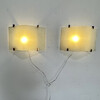 Pair of French Glass and Bronze Sconces 74179