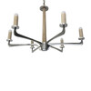 Lucca Studio Porto Oak and Stainless Chandelier 74151