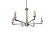 Lucca Studio Porto Oak and Stainless Chandelier 74151