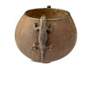 Coconut Gourd with two Silver Lizards 77972