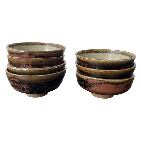 Set of (7) Handmade Studio Pottery Bowls 72050