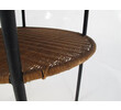 French Ebonized and Rattan Side Table 8720