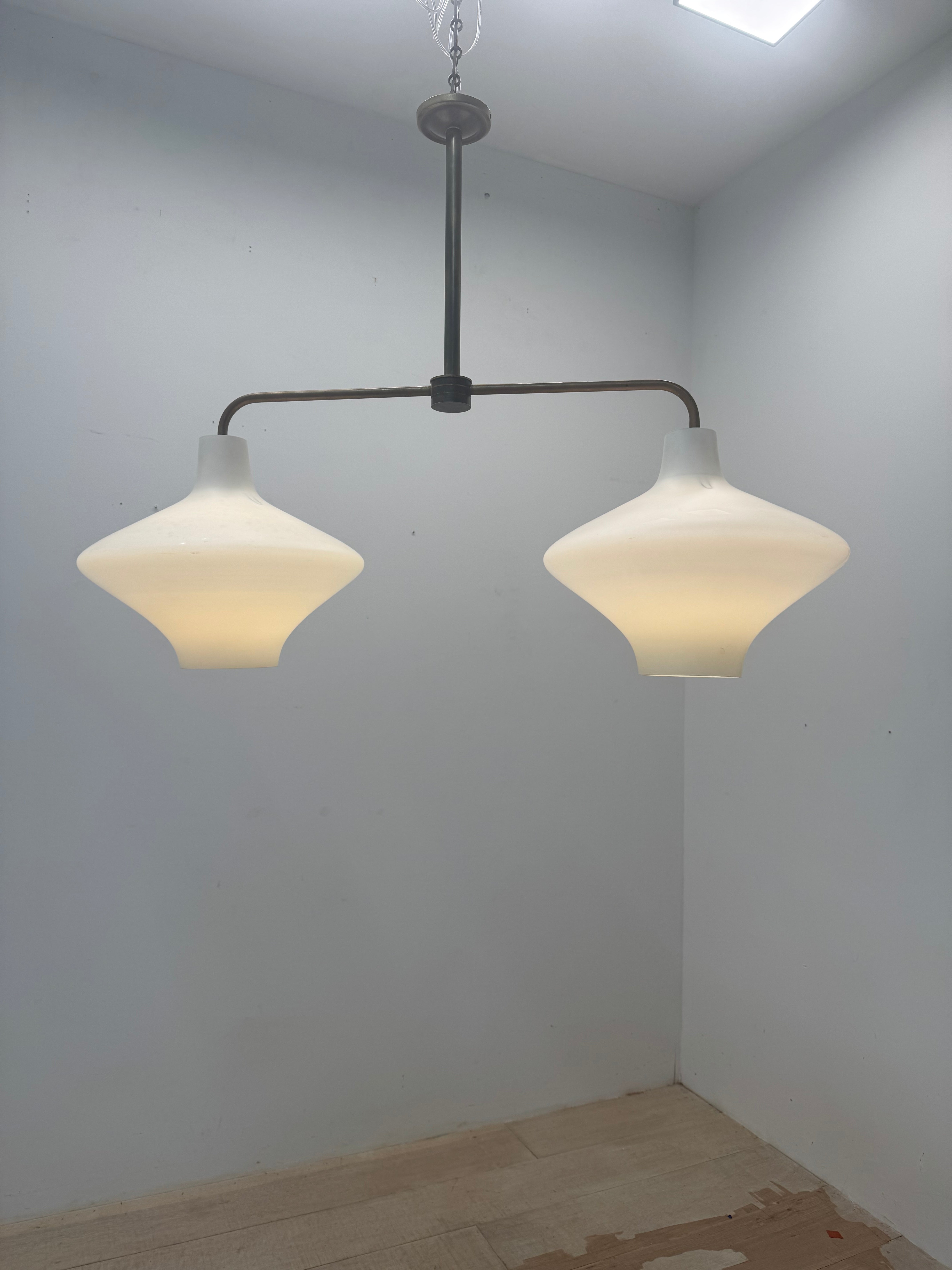 Lucca Studio Limited Edition Bronze and Glass Chandelier