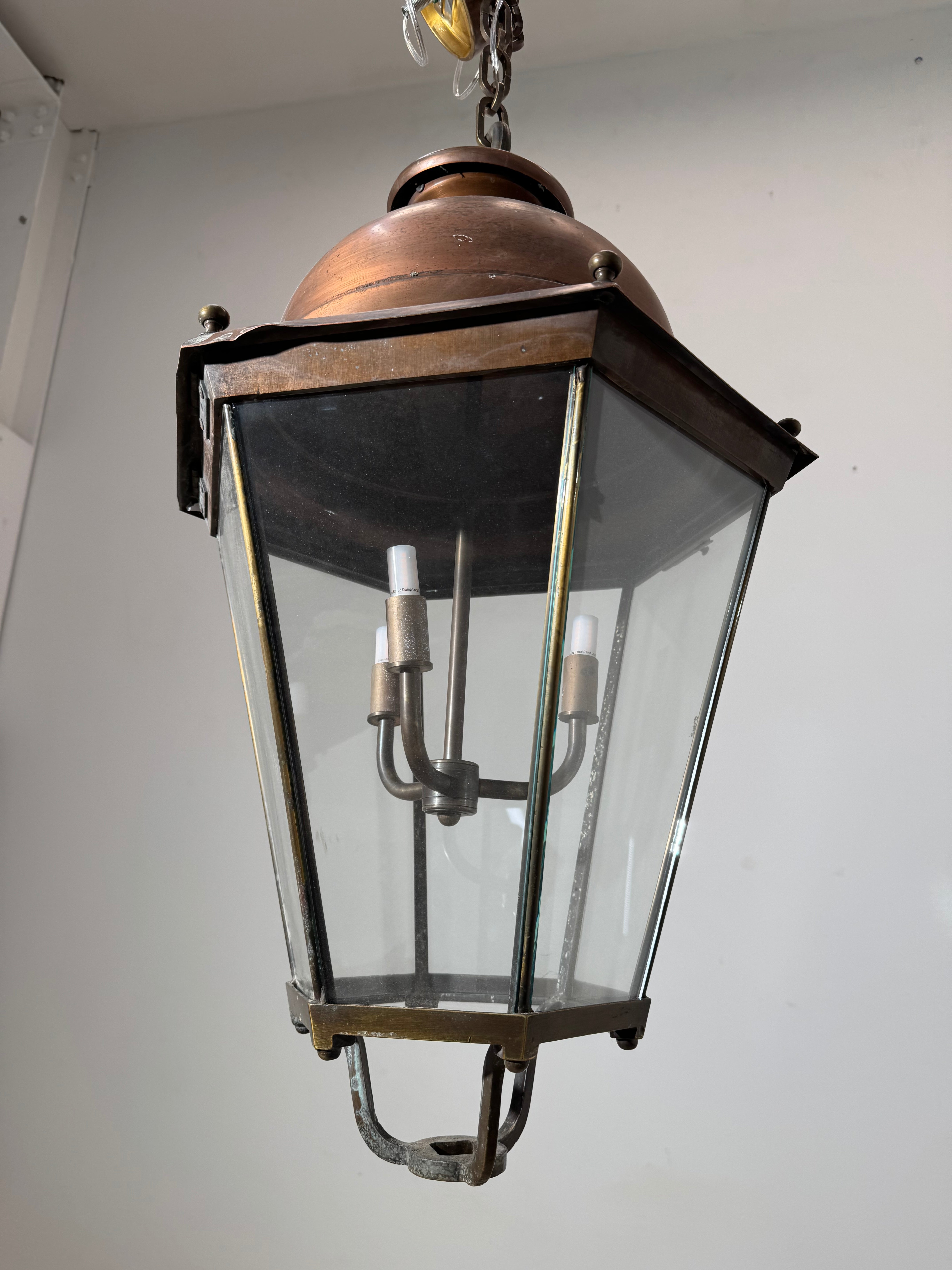 English 19c Copper Lantern