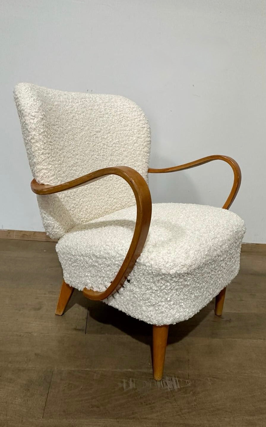 Single 1930's Danish Armchair in Shearling