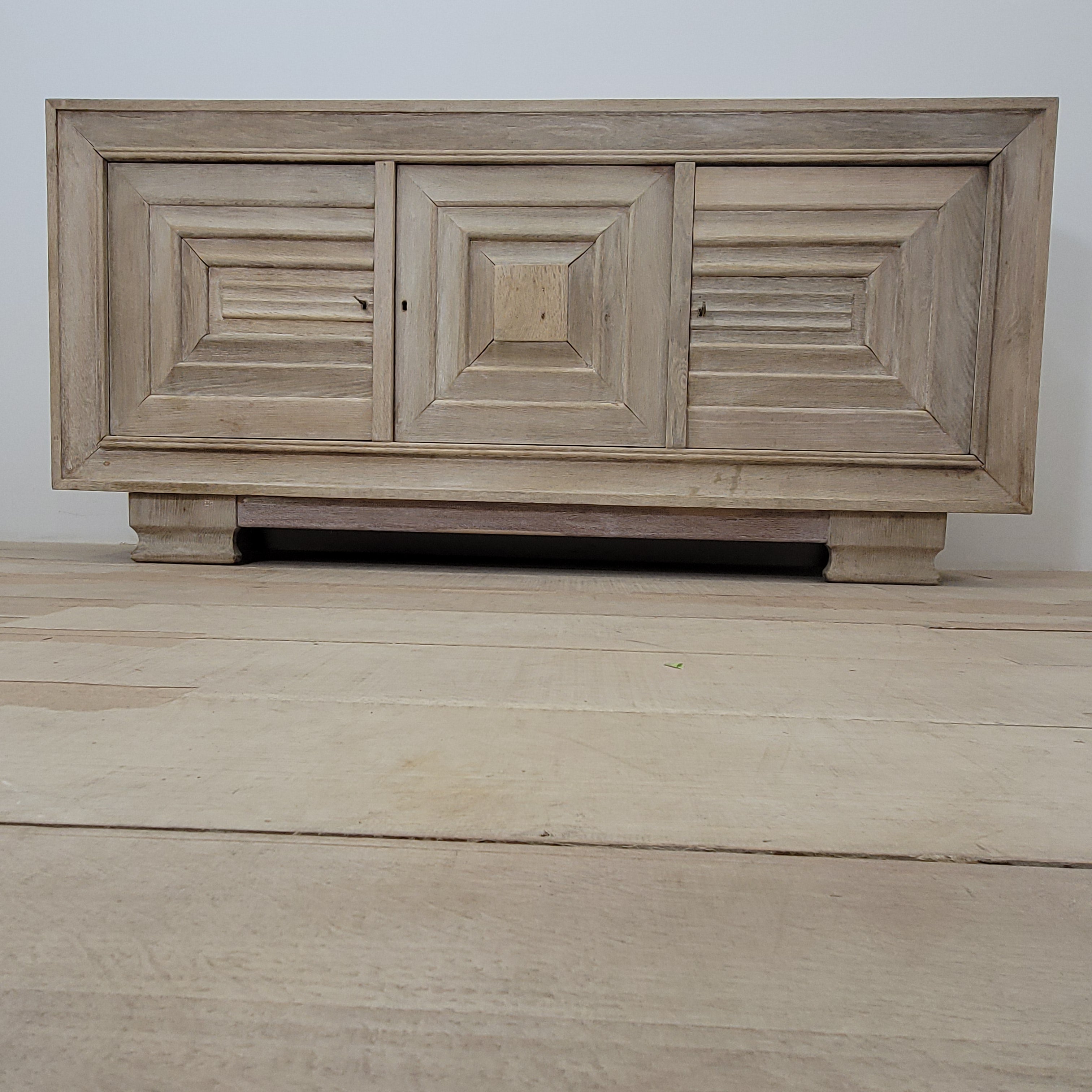 1930s French solid oak sideboard