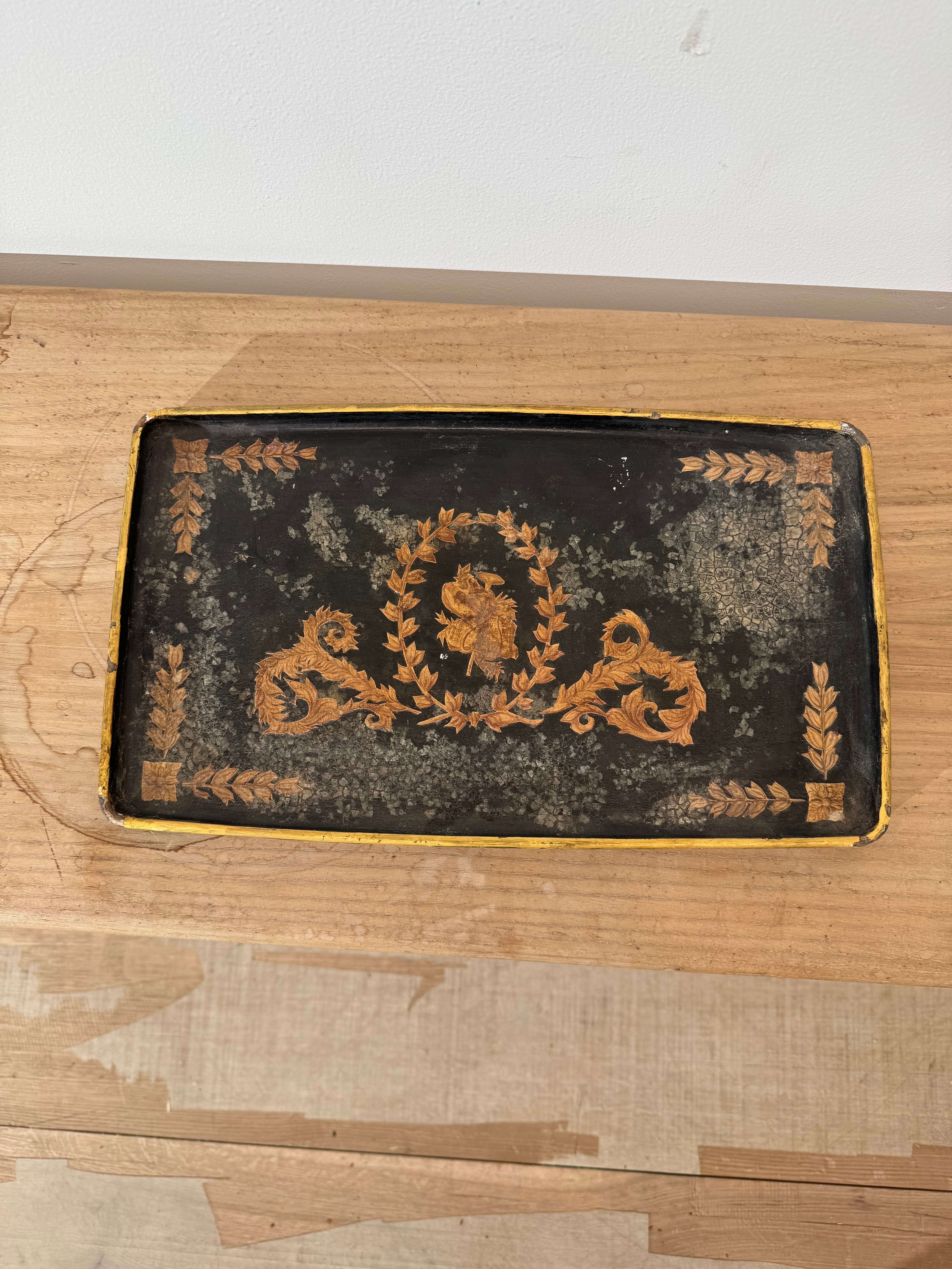 Vintage English Paper Mache Tray