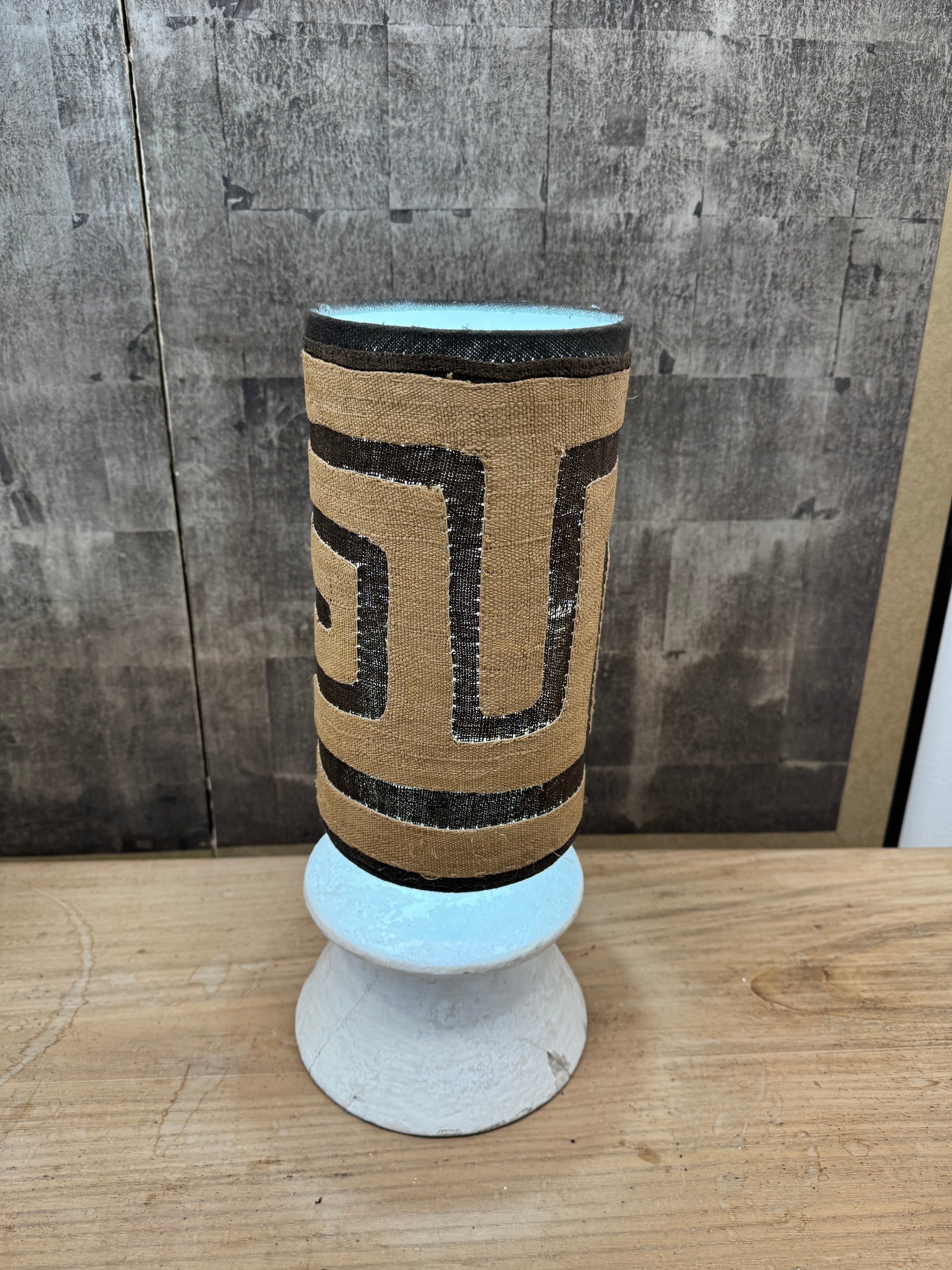 Pair Vintage French 1950's Wood & Plaster Lanps