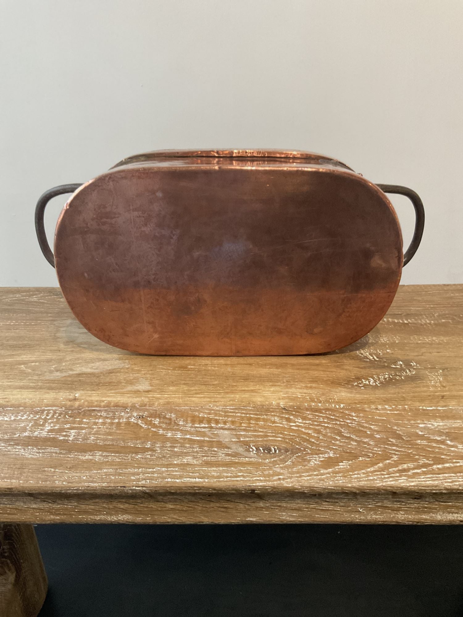 19th Century Large French Copper Stockpot with Top