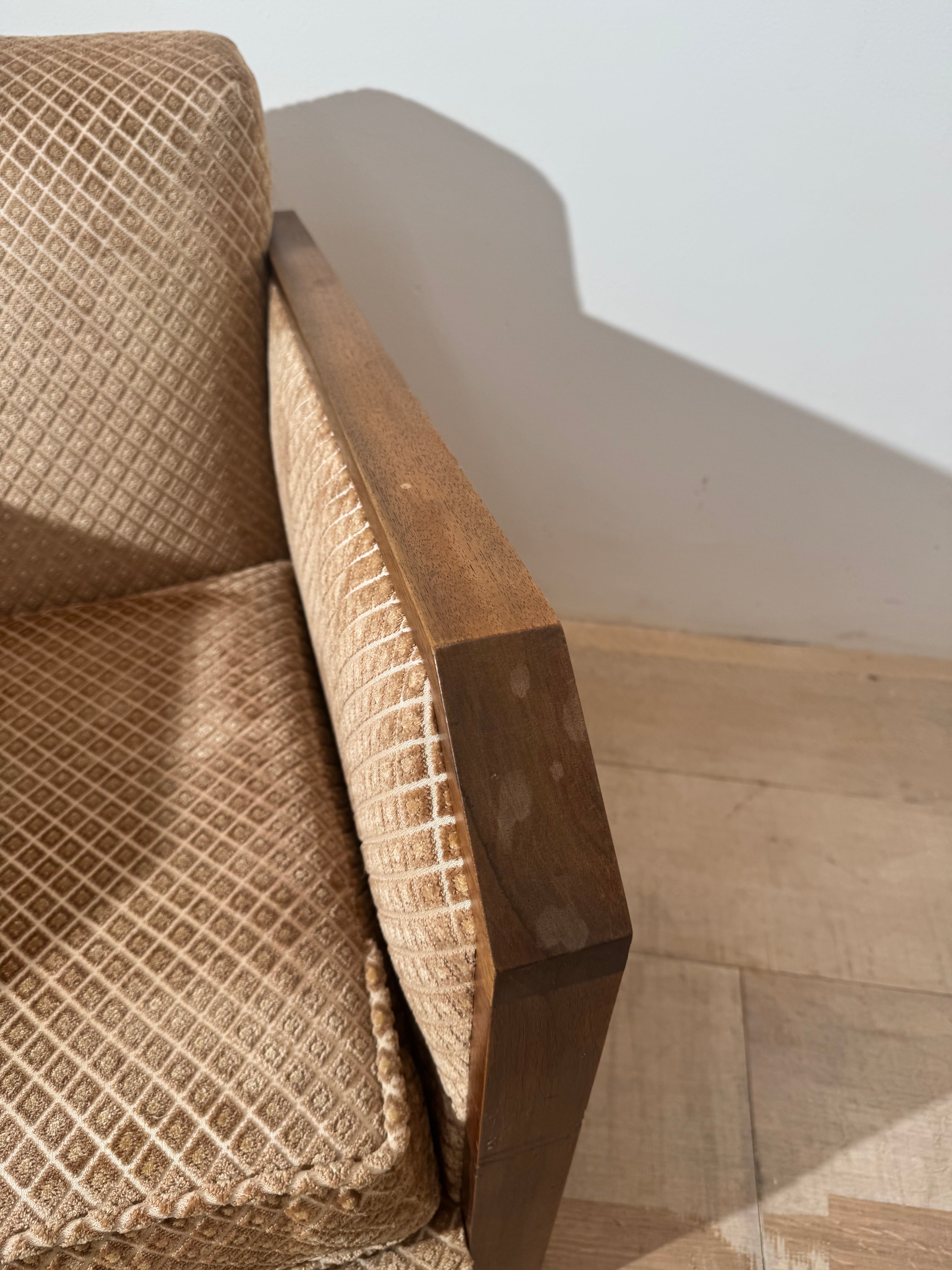 French 1940s Walnut Armchair