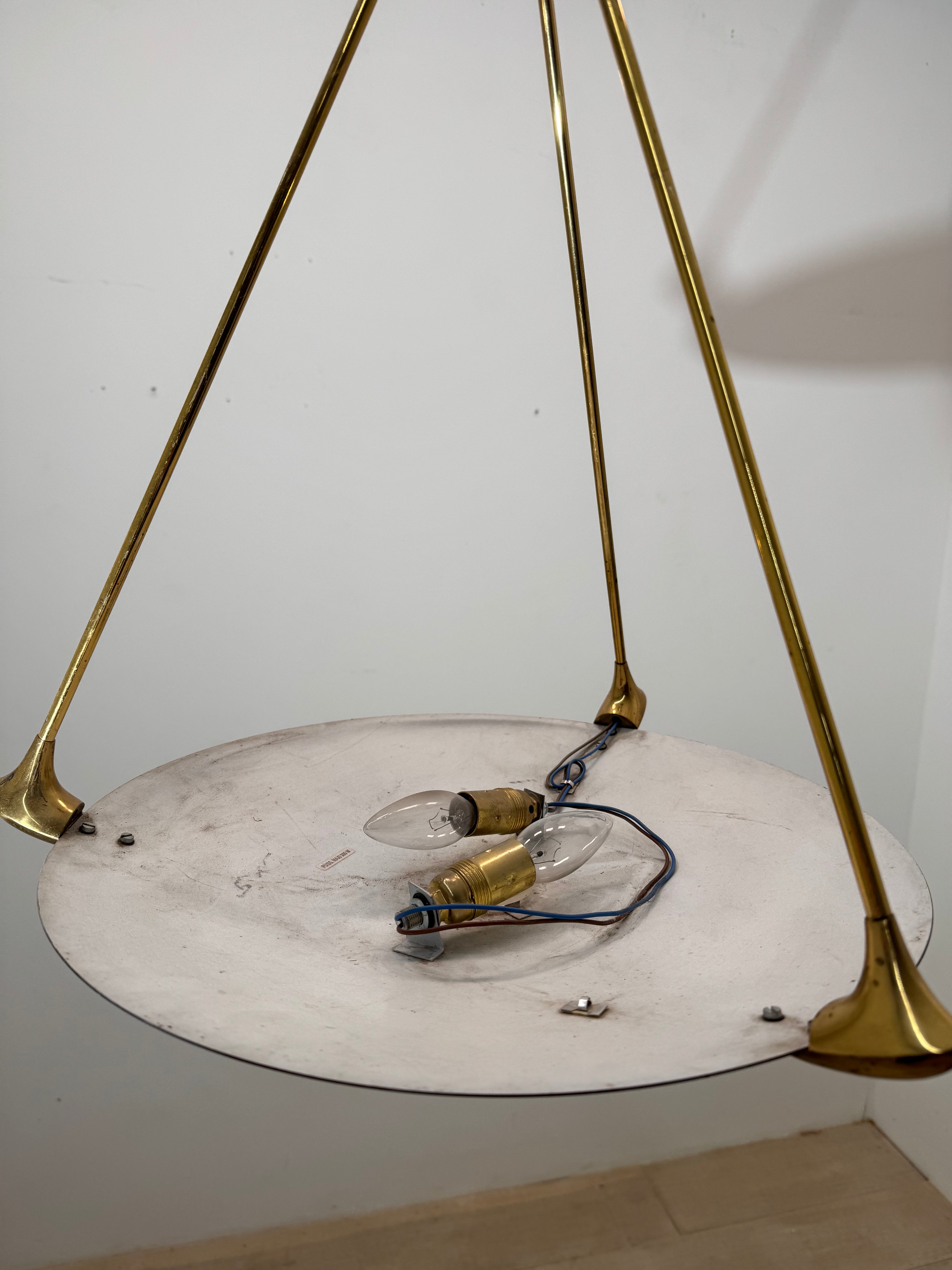 Vintage Italian Flush Mount Chandlier