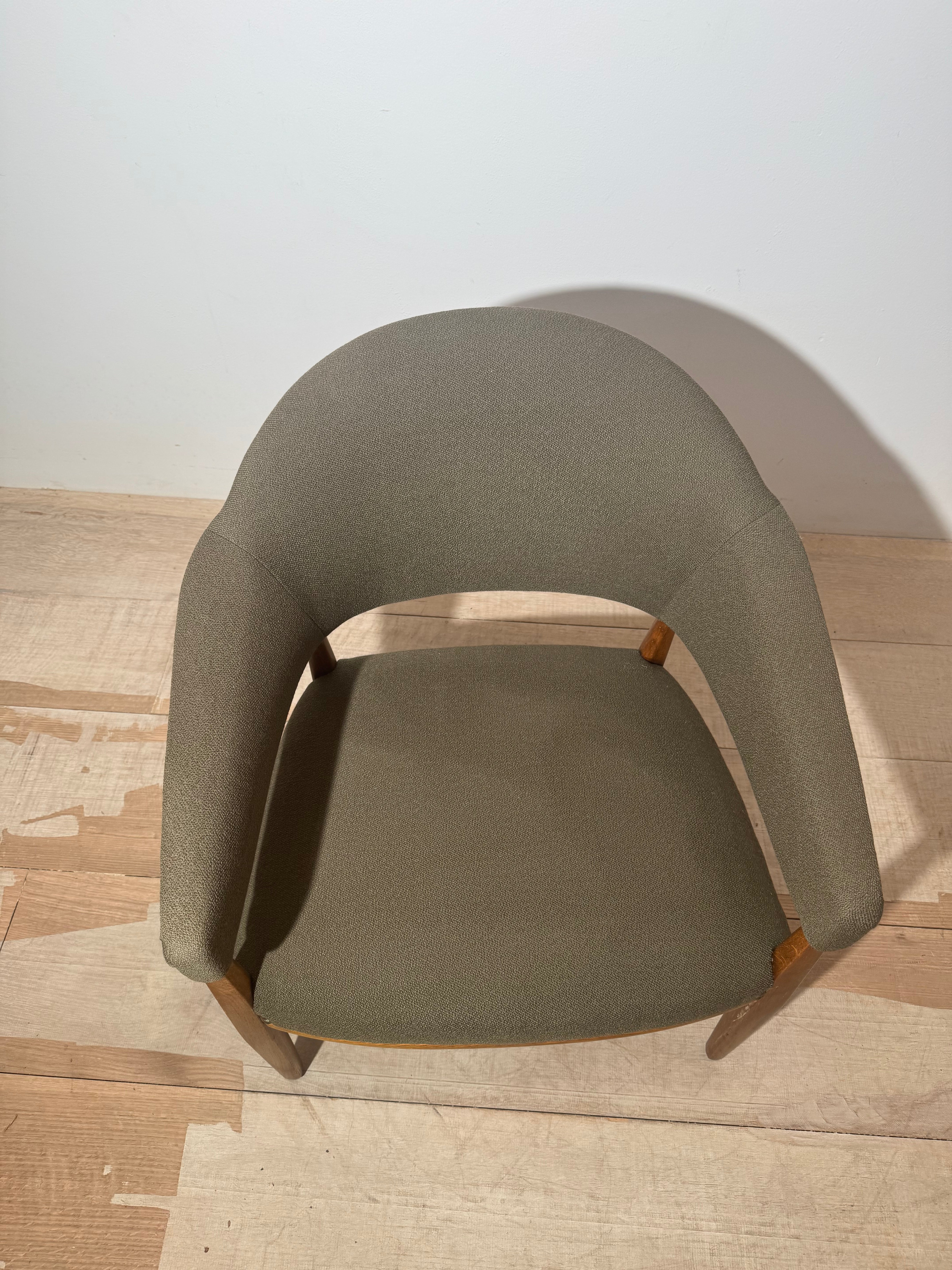 Stylish Danish Vintage Oak Armchair