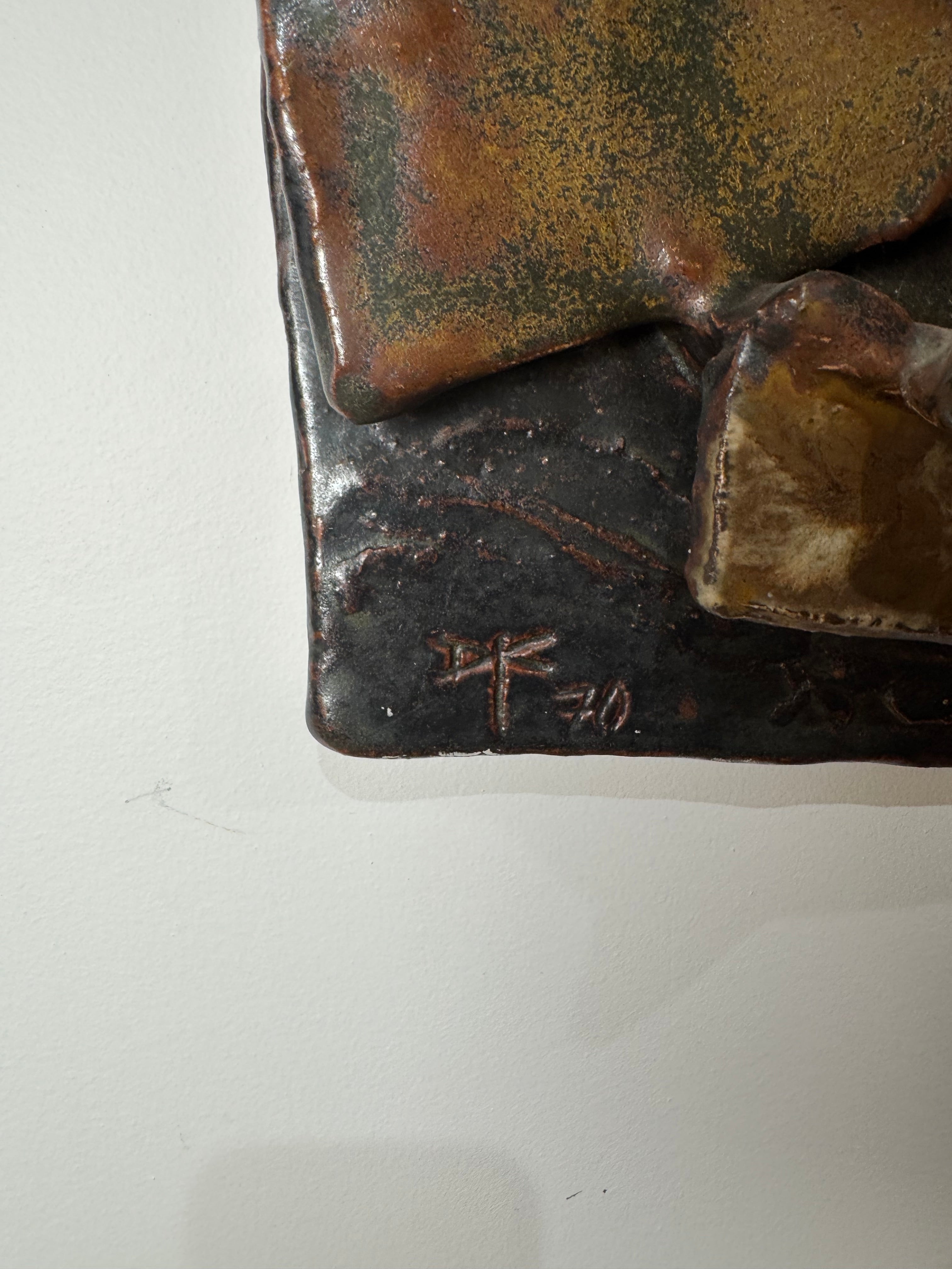 Exceptional Ceramic Wall Sculpture, Italy 1960