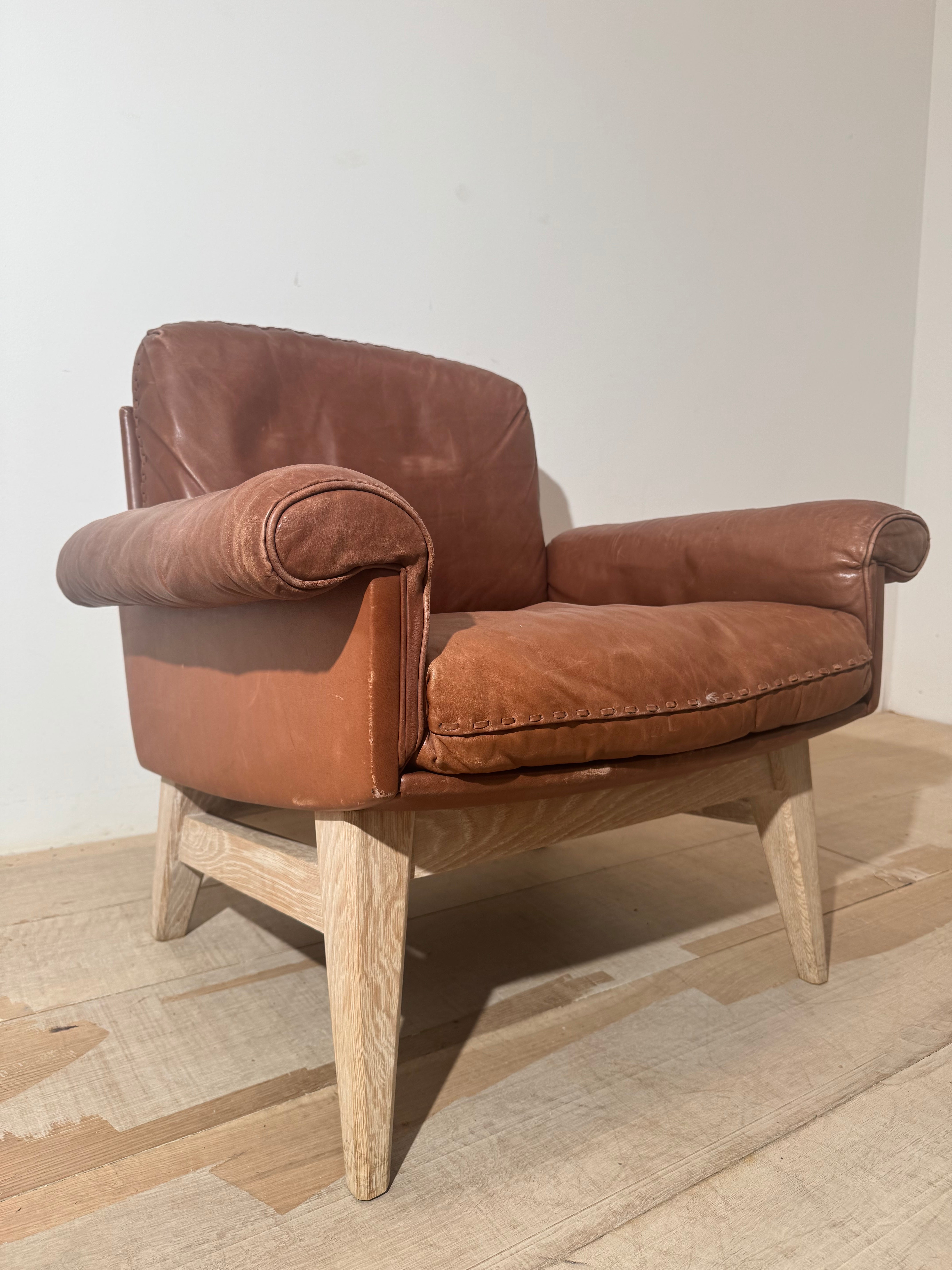 Single Desede Leather Armchair