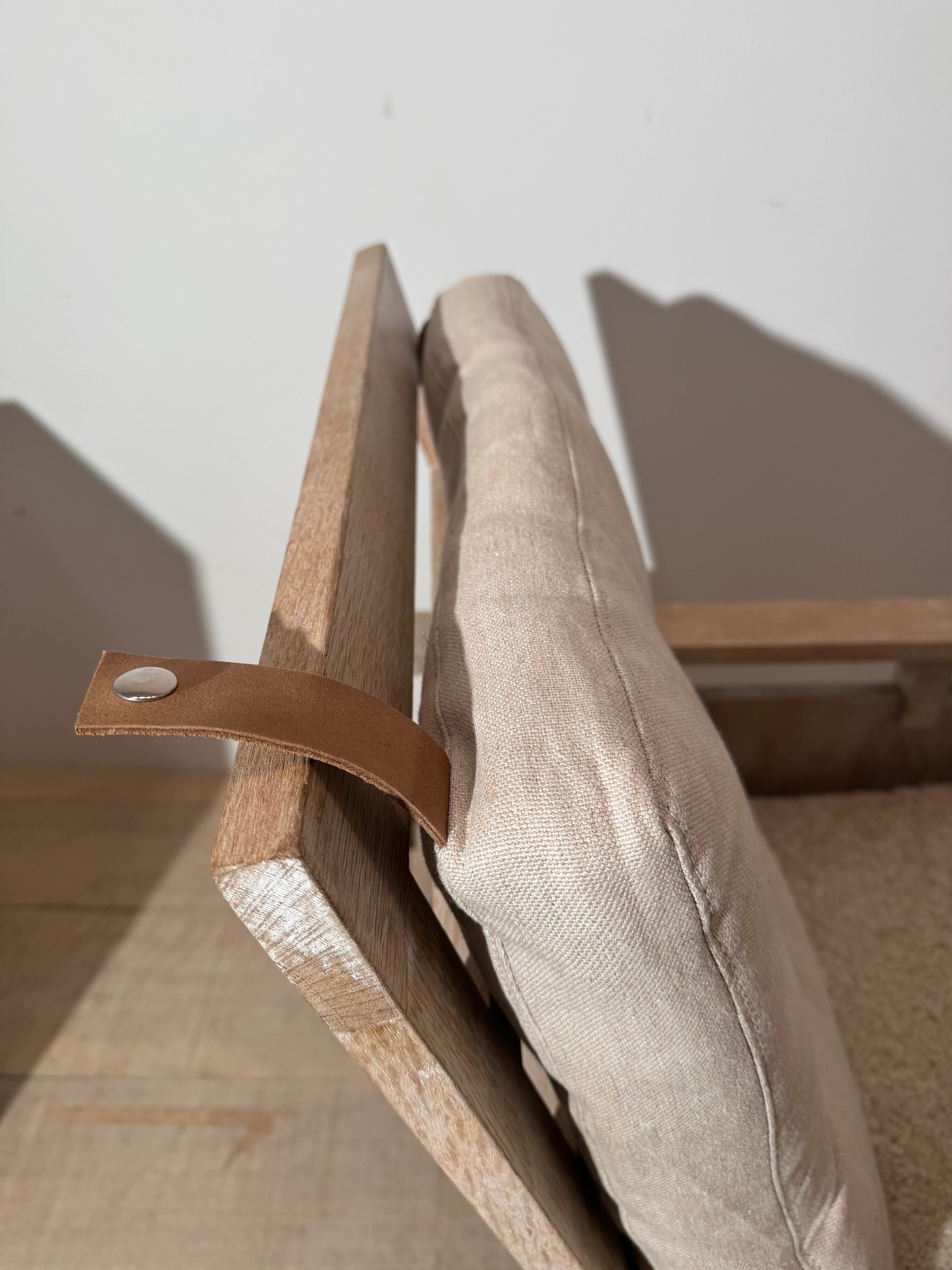 Vintage White Oak Armchair