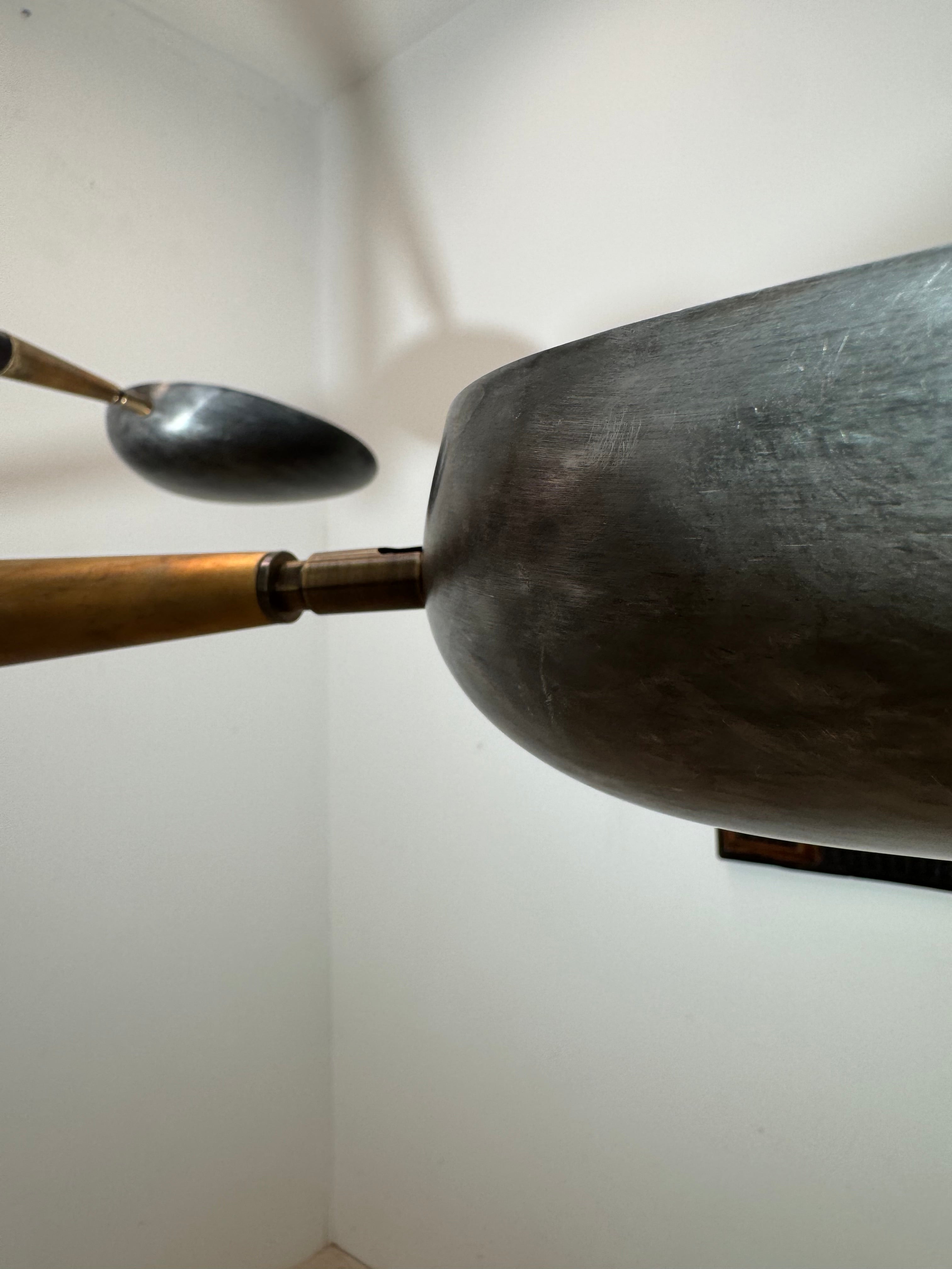 Lucca Studio Renata Chandelier in Leather & Bronze